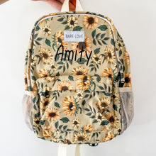 Load image into Gallery viewer, Mini Toddler Backpack - Sunflower Fields

