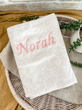 Load image into Gallery viewer, Personalised Ribbed Baby Blanket - Cream