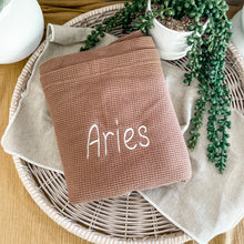 Load image into Gallery viewer, Personalised Cotton Waffle Blanket