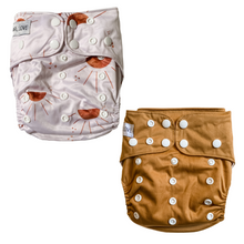 Load image into Gallery viewer, TRIAL BUNDLE - 2x Snap Closure Modern Cloth Nappies
