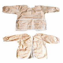 Load image into Gallery viewer, Sleeved Bib - Golden Gingham