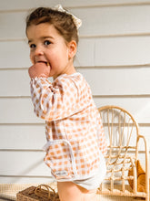 Load image into Gallery viewer, Sleeved Bib - Golden Gingham