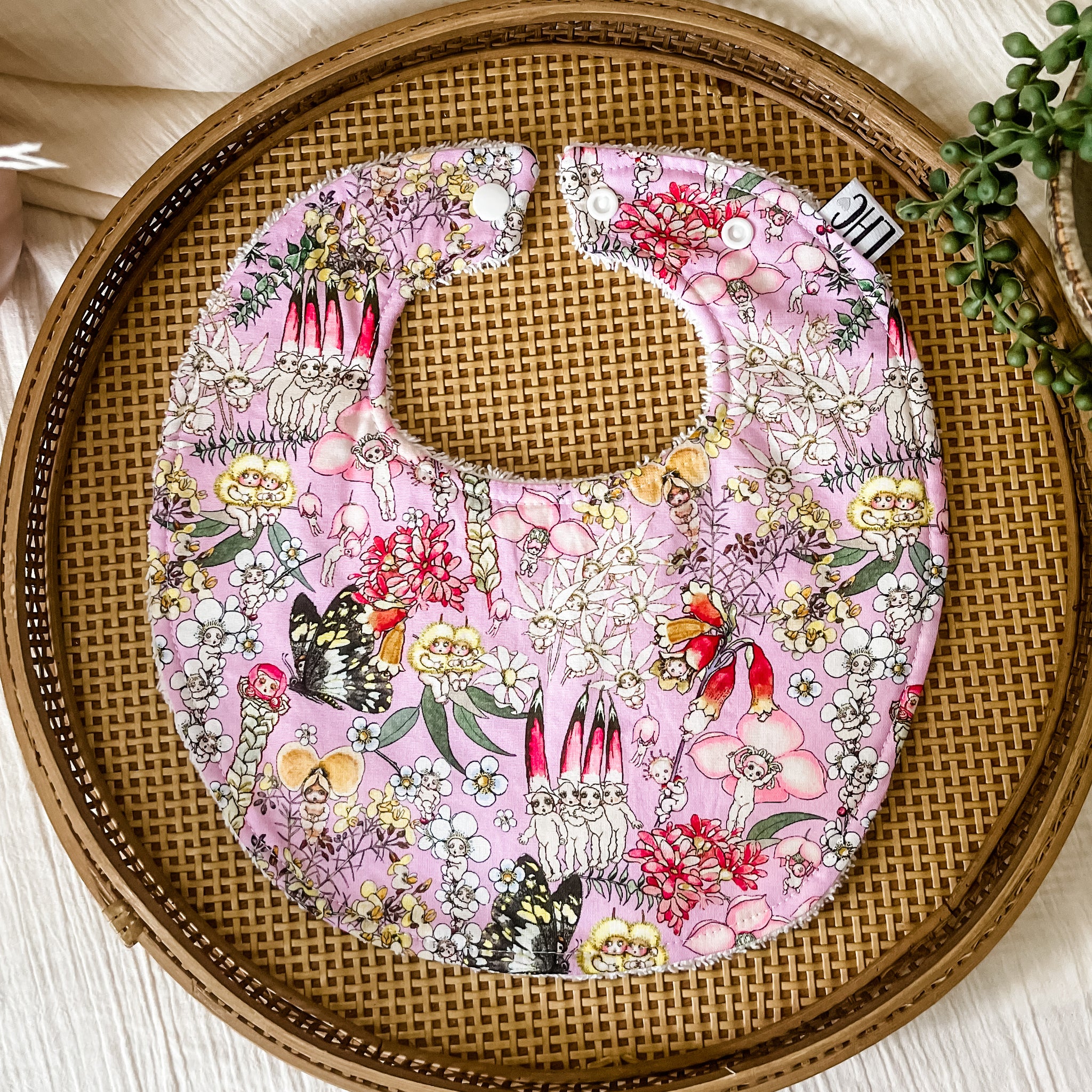 Feeding Bib Gumnut babies purple – Bare Love