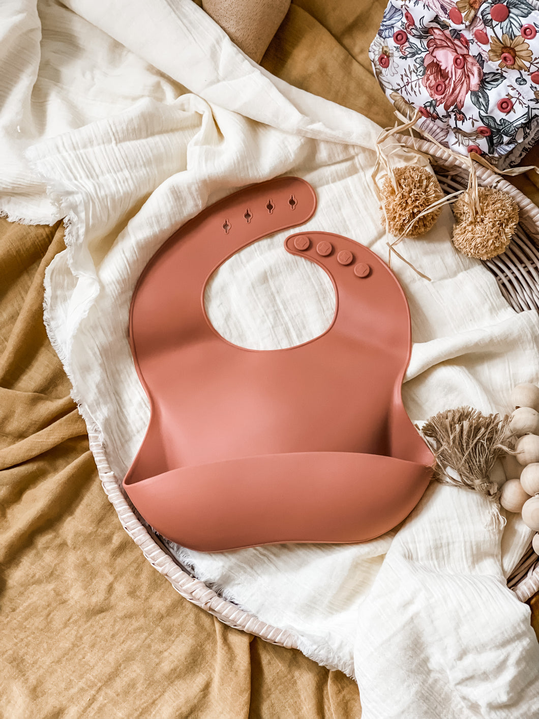 Silicone Bib - Terracotta