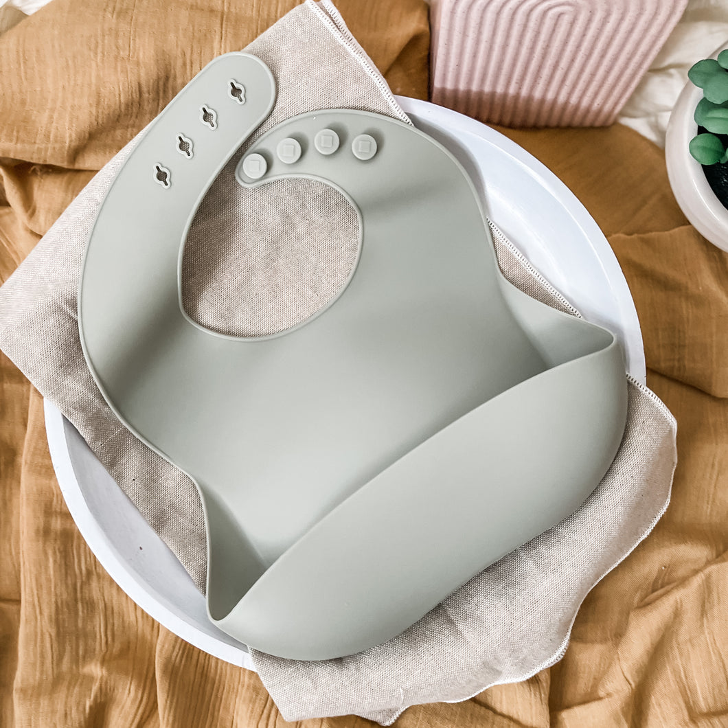 Silicone Bib - Sage