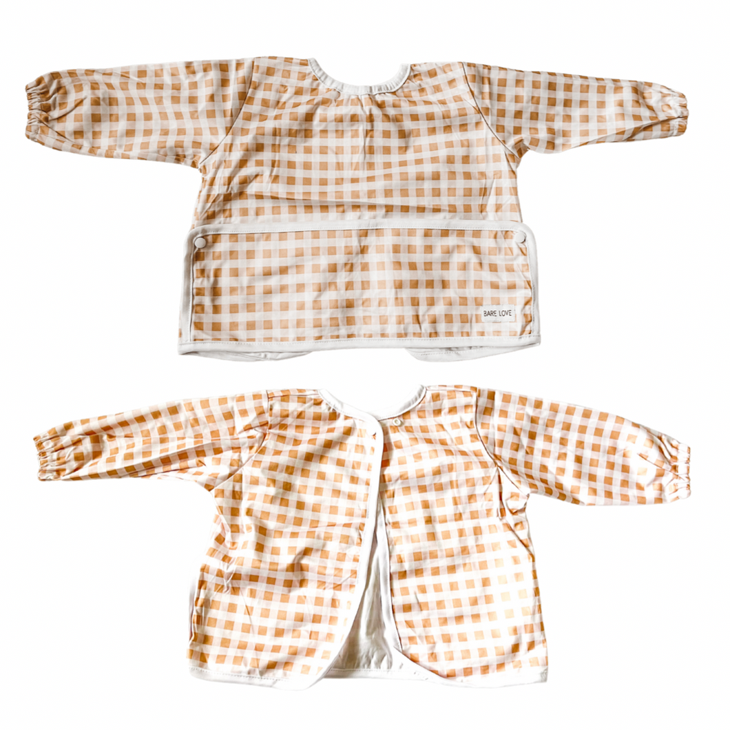 Sleeved Bib - Golden Gingham